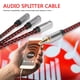 thumbnail image 3 of Divisor de auriculares, cable divisor de sonido a 3 de 3,5 mm chapado en oro, de micrófono + de auriculares +, 3 of 7