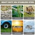 thumbnail image 5 of Metal Garden Hose 50FT, Heavy Duty 304 Stainless Steel Water Hoses with Nozzle, Flexible, Lightweight, Rust Proof, No-Kink & Tangle for Yard, Outdoor, RV, 5 of 8