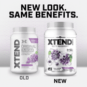 XTEND Original BCAA Powder, Sugar Free Post Workout Muscle Recovery Drink with Amino Acids and 7g BCAAs, Glacial Grape Flavor, 90 Servings