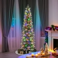 thumbnail image 7 of Puleo International 7.5' Pre-Lit Artificial Yardley Spruce Pencil Tree with 350 Dual-Color LED Lights and a Fresh Christmas Tree Scent Dispenser, 7 of 7