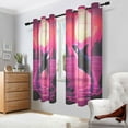 thumbnail image 6 of Dolphins and Sunset Semi Sheer Curtains for Living Room Bedroom Set of 2 Insulated Window Drapes, 6 of 6