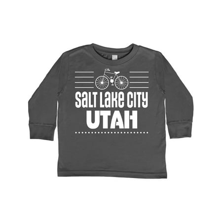

Inktastic Salt Lake City Utah Biking Gift Toddler Boy or Toddler Girl Long Sleeve T-Shirt