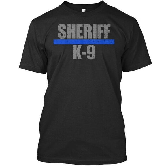 Sheriff K9 Thin Blue Line - K-9 Premium T-Shirt Made in the USA Size S to 5XL