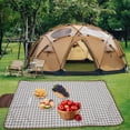 thumbnail image 4 of Unique Bargains Picnic Blanket Waterproof Beach Mat Lightweight with Handle Brown White, 4 of 7