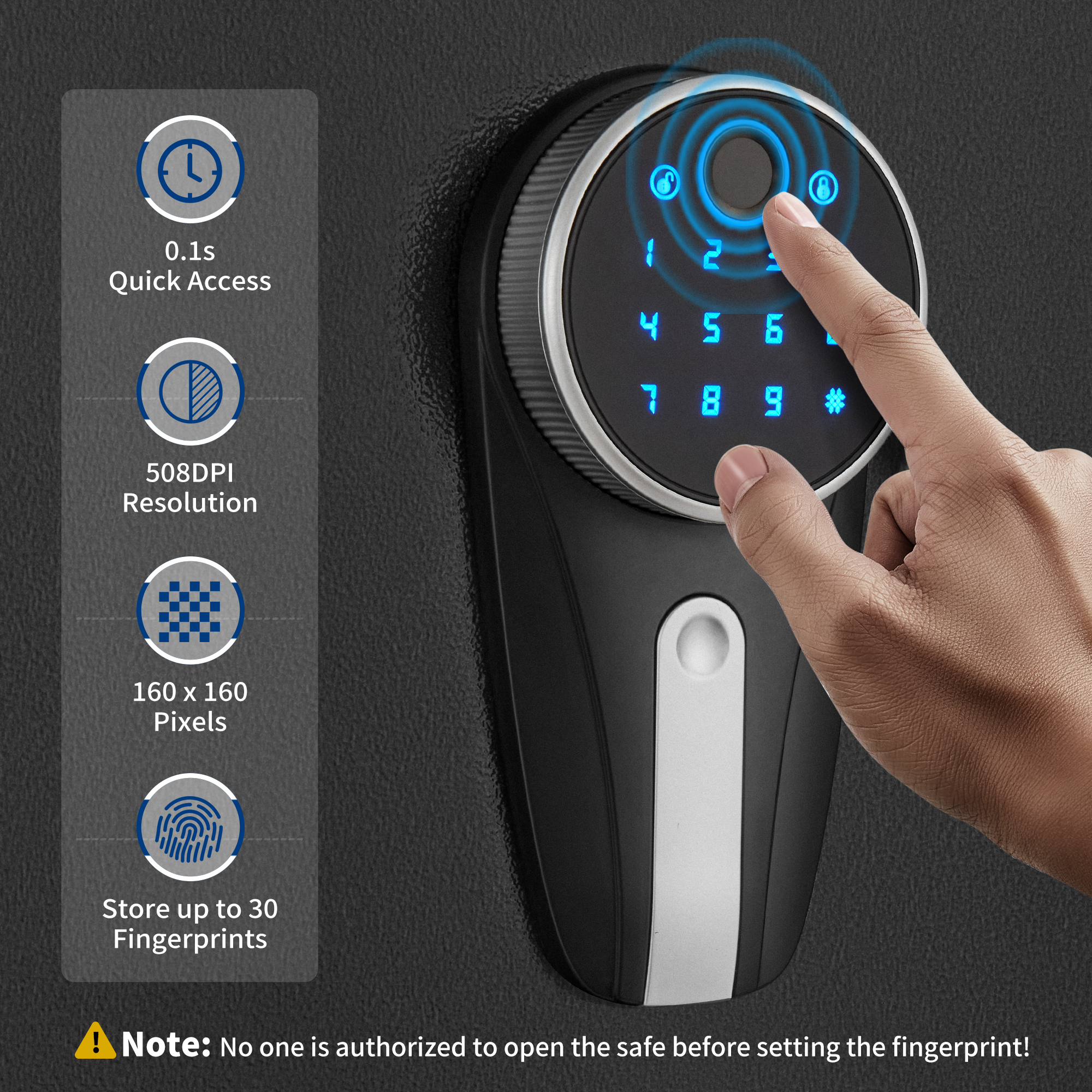 BlackSmith Gun Safe Biometric Fingerprint Gun Safe for 3 Rifles and Shotguns Gun Cabinet Rifle Safe with Digital Keypad Key Unlock Narrow Slender Rifle Cabinet for Tight Space