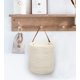 thumbnail image 2 of Paquete de 2 cestas colgantes de yute, 7,87 x 7 pulgadas, cesta de cuerda colgante de helecho tejido pequeño, cesta de flores, plantas, cesta de pared, juego de decoración bohemio Adepaton LRWJ681-3, 2 of 7