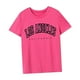 thumbnail image 5 of Camiseta para mujer de verano con cuello redondo para oficina, uso diario, viaje de vacaciones Rosa Rosa, 5 of 7