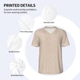 thumbnail image 3 of Rateoe Brown Gingham Pattern Men’s Baseball Short Sleeve Polo Shirt, Midweight Men's Shirt Golf Shirt Polo Shirts Quick Dry Short-3X-Large, 3 of 7