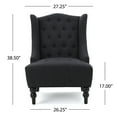 thumbnail image 3 of Chaise Club Adriana en Tissu à Dossier Haut, Fusain Foncé, 3 of 7