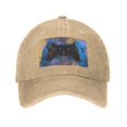 thumbnail image 1 of DouZhe Adjustable Washed Cotton Baseball Cap - Game Controller Gaming Gamepad Prints Vintage Dad Hat Unisex Sports Caps (Yellow), 1 of 6