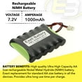 thumbnail image 6 of 3x 7.2V 1000mAh NIMH w/Connector for 1:18 RC Car/Truck Racing HPI RS4 Micro Cars, 6 of 7