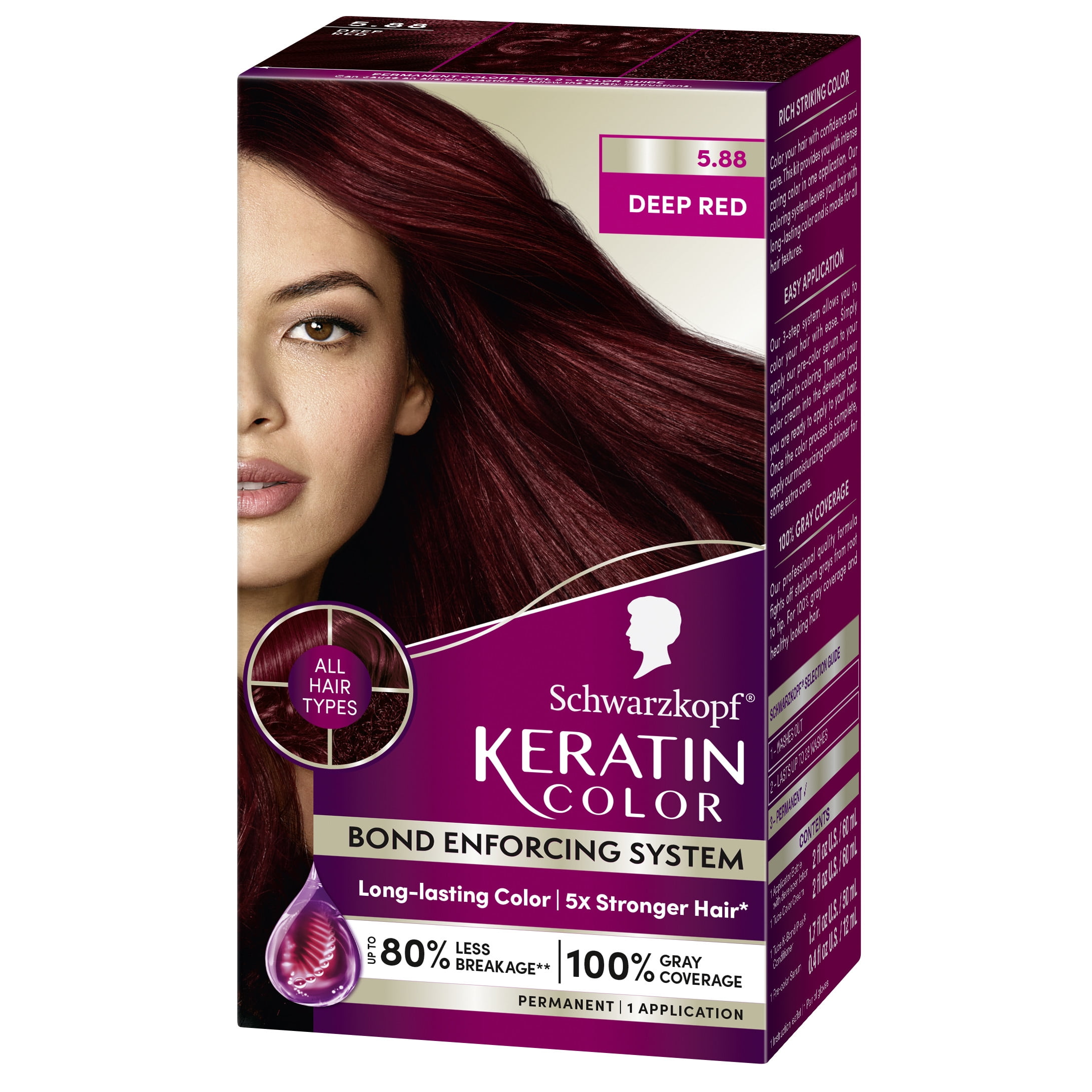 Schwarzkopf Keratin Color, 5.88 Deep Red Hair Color Barbados | Ubuy, image size:2182x2182
