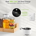 thumbnail image 3 of Zeclu Electric Mason Jar Vacuum Sealer Kit, Automatic Jar Sealer for Wide and Regular Mouth Mason Jars, Portable Cordless Vacuum Sealer for Canning and Food Storage, White, 3 of 9