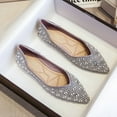 thumbnail image 6 of Ladies' Elegant Evening Flats, Rhinestone Detail, Comfortable Slip-ons, 6 of 9