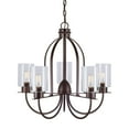 thumbnail image 2 of Tama 5-Light Antique Bronze Chandelier with Clear Glass Shade - Antique Bronze, 2 of 4