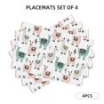 thumbnail image 2 of Placemats Set Of 4 / 6, Cartoon Cute Funny Alpaca Cactus Placemats For Dining Table Indoor/Outdoors Heat Resistant Washable Placemats 18" X 12", 2 of 8