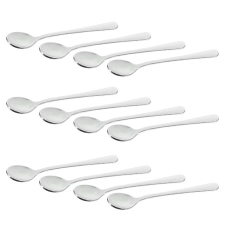 TABLZONE 304 Stainless Steel Small Spoons Silver for Kitchen 12Pcs
