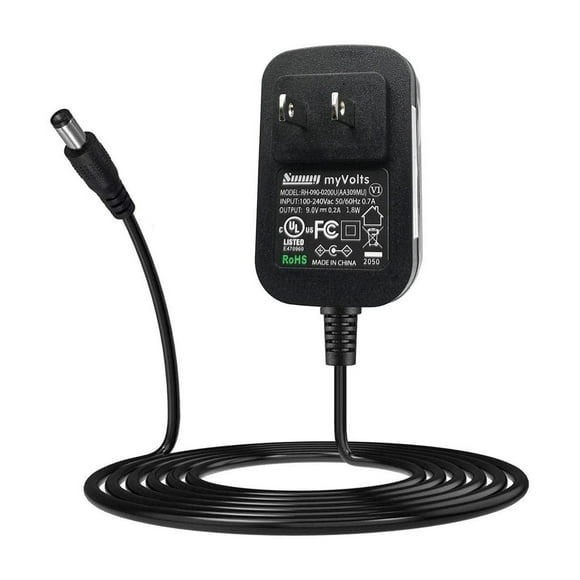 MyVolts 9V Power Supply Adaptor Compatible with Wampler Plexi Drive Deluxe, Euphoria, Sovereign Distortion Effects Pedal - US Plug