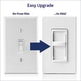 thumbnail image 2 of Interruptor regulador Leviton SureSlide 6672-1LW para bombillas LED, 2 of 9