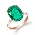 thumbnail image 2 of Galaxy Gold Stunning 4.50 Carats 14K Solid Rose Gold Brilliant Oval Cut Emerald Solitaire Ring with Genuine Vibrant Emerald Oval Shape Anniversary Engagement Promise Her Him Unisex (10.5), 2 of 3