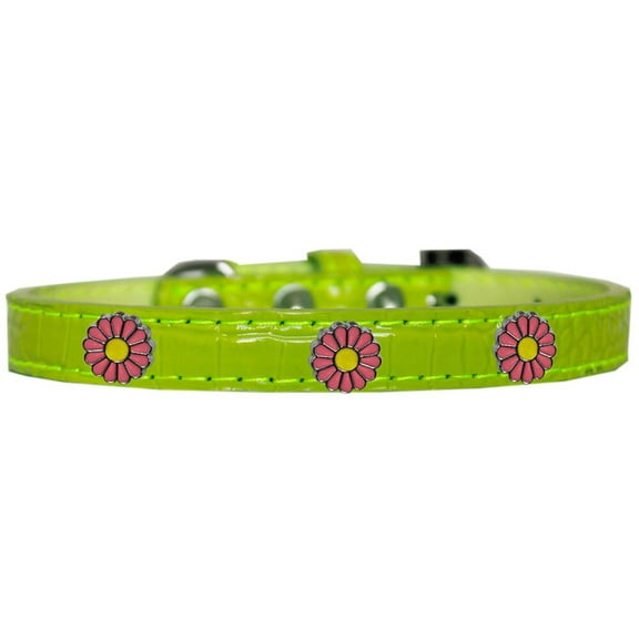 Dog, Puppy  Pet Designer Croc Widget Collar, "Pink Daisies"