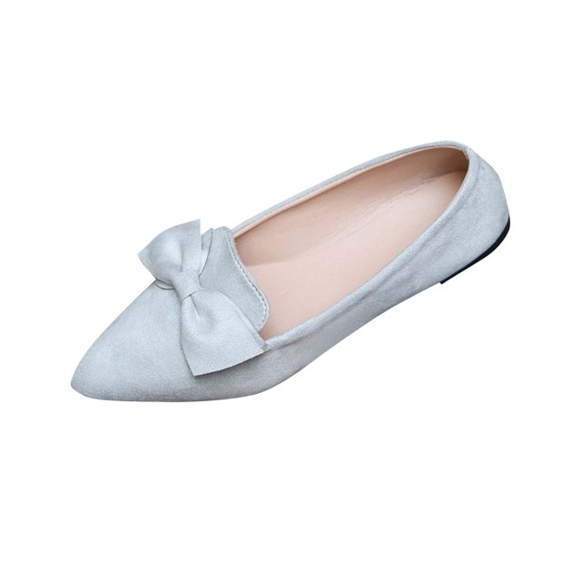 CHGBMOK Women Sandals Fashionable Versatile Pointed Toe Slip-On Spring and Summer New Bowknot Flat Sandals,Sizes 36-43