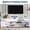 White, variant on Modern High Gloss LED TV Stand for 75-85 Inch TVs – RGB Lighting – Glass Storage Shelves – Built-in Power Outlets & USB Charging – Media Console Entertainment Center for Living Room,Gaming Room White