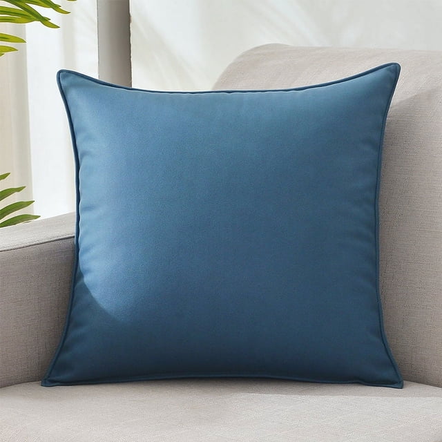 XmhyTop-A 1 cojín decorativo suave para sofá azul de 45 x 45 cm para sala de estar.