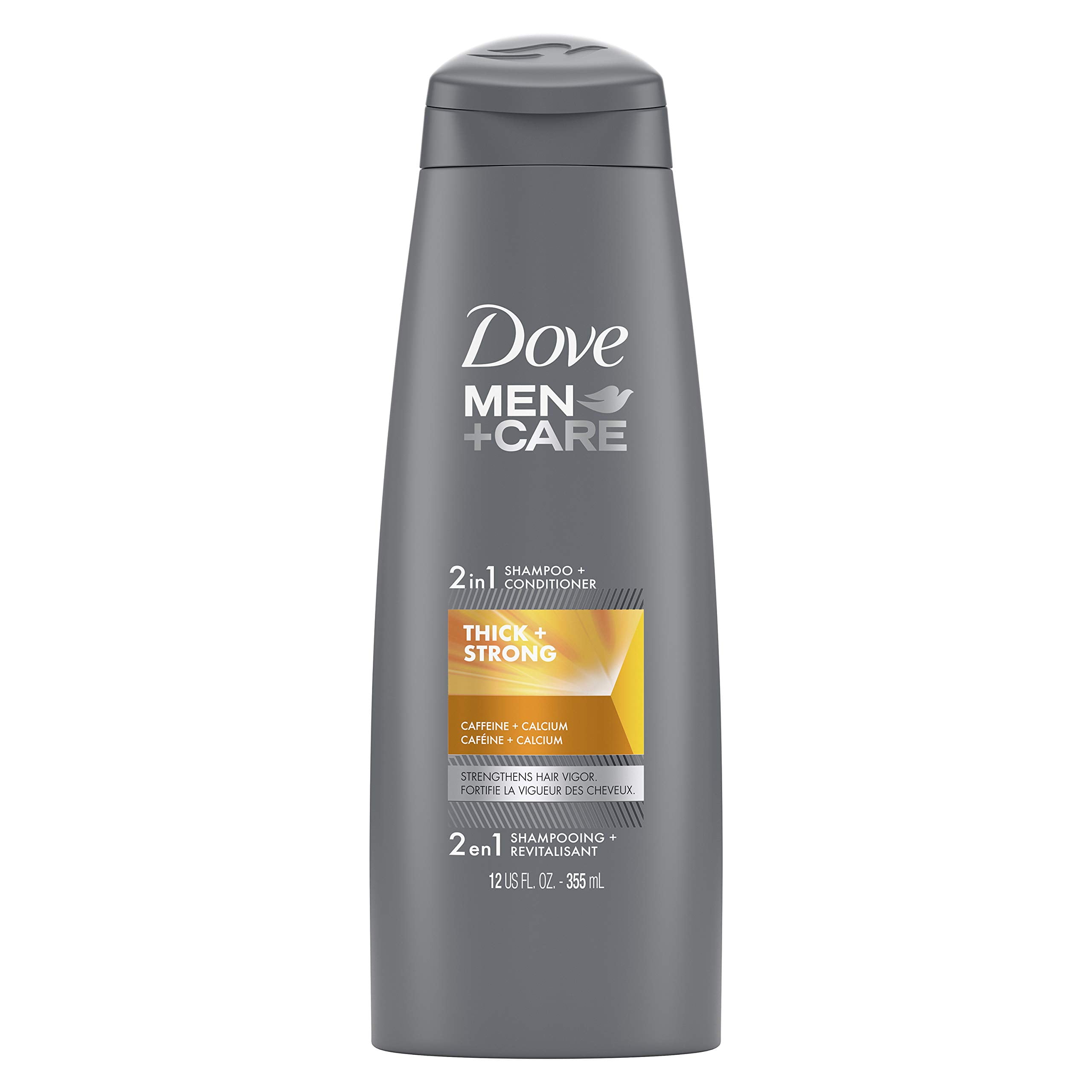 Dove Men+Care Fortifying 2 In 1 Shampoo And Conditioner For Resilient And Thicker Hair Thick And Strong With Caffeine Helps Strengthen Thinning Hair 12 Oz Packaging May Vary - Pack of 2