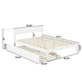 thumbnail image 5 of AFI Boston 14" Queen Wood Platform Bed Frame with Twin-XL Trundle, White, 5 of 6