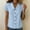 Blue, variant on Summer Sales Womens Summer Tops Going‑Out Button‑Down Short Sleeve Loose‑Fit Casual Blouse Shirts for Women