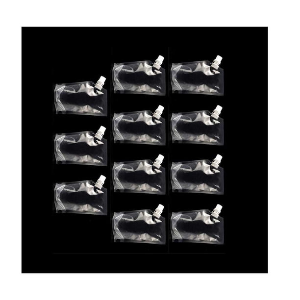 Billuyoard Bolsa de 5 piezas para bebidas, contenedor de jugo de naranja y leche, para Hotel, cocina, interior, exterior, senderismo, Picnic, Barra de herramientas Transparente