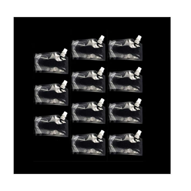 Inteprter Bolsa de 5 piezas para bebidas, contenedor de leche, portátil, para el hogar, comedor, Bar, café, cocina, interior, exterior, Barra de herramientas Transparente