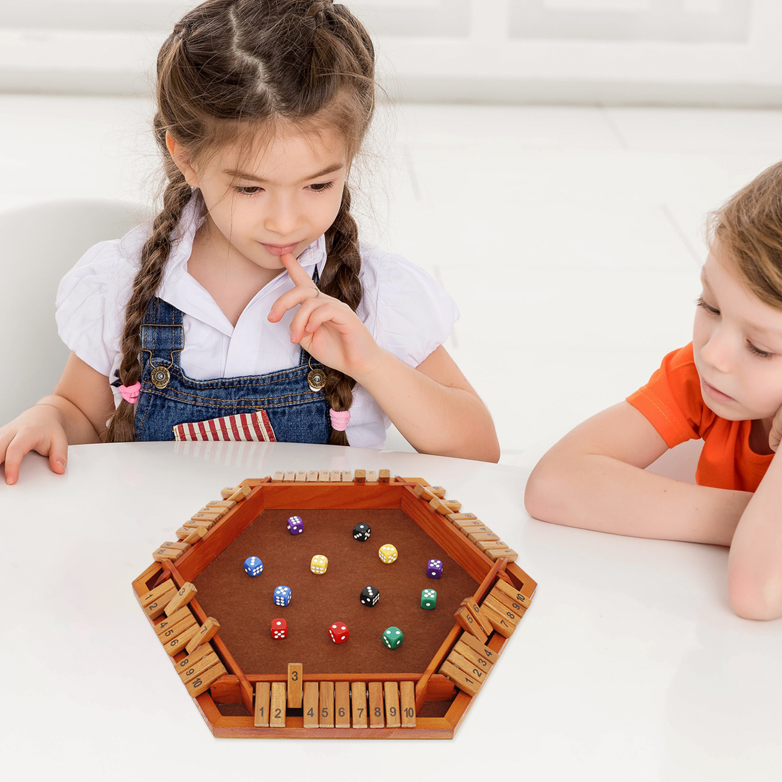 Wekvgz Shut The Box Wooden Dice Game For 6 Players photo 7