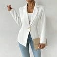 thumbnail image 6 of XFLWAM Women's Casual Business Blazers Open Front Long Sleeve Notch Lapel Suit Jackets Dressy Work Outerwear White S, 6 of 8
