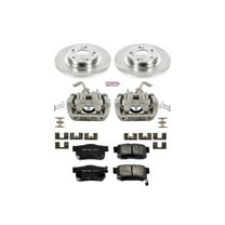 PowerStop Rear Stock Replacement Brake Pad and Rotor Kit with Calipers Fits: HONDA Select Models KCOE2310