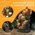 thumbnail image 6 of Haverchair 23.6" Outdoor Water Fountain with LED Lights, 4-Tier Squirrels Hazelnut Bowls Garden Fountain, Modern Cascading Waterfall Fountains for Garden, Patio, Backyard, Deck, Porch and Home Decor, 6 of 7