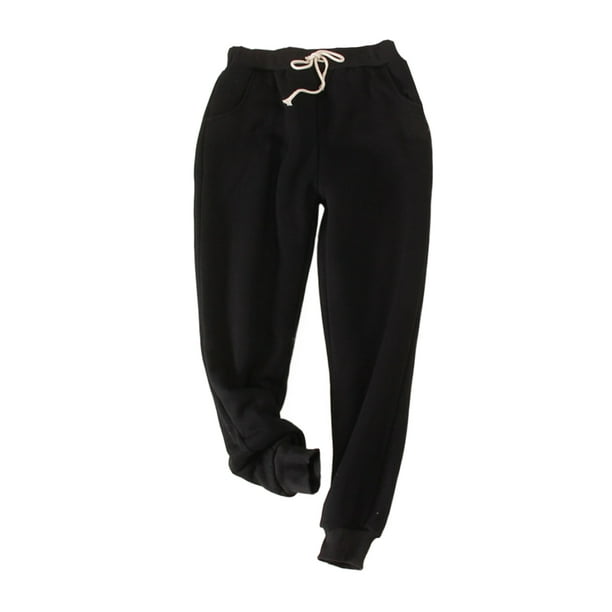Paille Ladies Straight Leg Thermal Fleece Pants Lounge Athletic Jogger