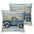 thumbnail image 2 of Awypu Set of 2 Spring Summer Daisy Throw Pillow Covers Home Sweet Home You are My Sunshine Pillowcase Truck Stripe Cushion Cases Cloth Decoration for Farmhouse Sofa Home Car Couch, 2 of 6