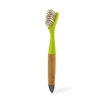 Full Circle Micro Manager Bamboo & Recycled Plastic Detail Cleaning Scrub Brush - With Flexible Tip - Green