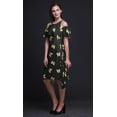 thumbnail image 2 of Bimba Butterfly Ladies Printed Front Slit Sleeveless Maxi Summer Long CasualDress-Large, 2 of 5