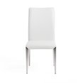 thumbnail image 2 of Benjara 18 Inch Dining Side Chair Set of 2, Plush White Faux Leather Seat, Metal, 2 of 6