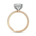 thumbnail image 4 of IGI Certified Lab Grown Diamond Ring | Center 7MM Princess Cut Halo Solitaire Engagement Wedding Rings For Women In 14k Solid Rose Gold | F-G, VS-SI Quality (2.40 Ctw) Ring Size-7.5, 4 of 7