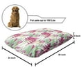 thumbnail image 2 of Exotic Pet Bed, Endemic Tropic Flowers on a Background of Paint Blots, Chew Resistant Pad for Dogs and Cats Cushion with Removable Cover, 24" x 39", Magenta Fern Green, by Ambesonne, 2 of 4