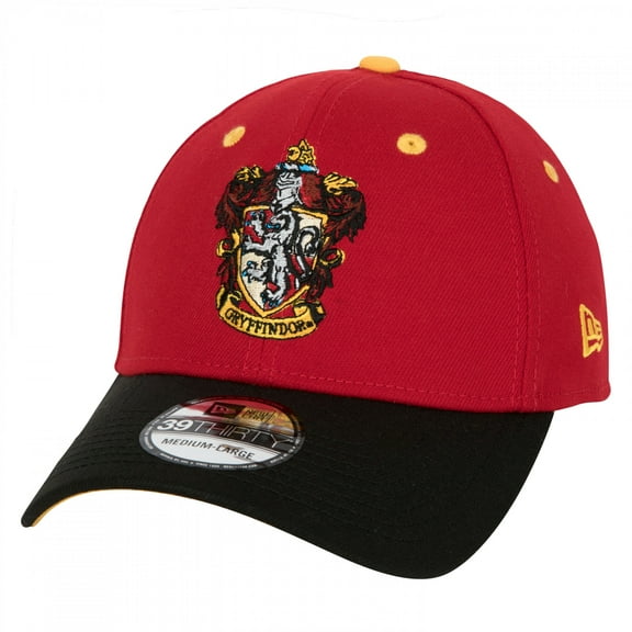 Harry Potter 859887-small-med Gryffindor Crest New Era 39Thirty Fitted Hat, Red & Black - Small & Medium