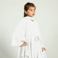thumbnail image 5 of IDOPIP Kids Girls Muslim Chiffon Abaya Open Front Cardigan Modest Dress with Hijab Middle East Arabian Robe, 5 of 8