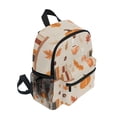 thumbnail image 2 of FORMRS School Backpack with Front Zippered Pocket 12" Student Travel Daypack, Beige Fall Acorns Pattern, 2 of 6