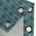 thumbnail image 5 of Ambesonne Damask Grommet Curtain, Medieval Gothic Rococo, 50" x 63", Petrol Blue, 5 of 6