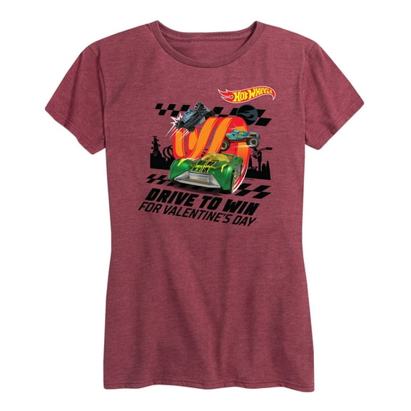 Hot Wheels - Valentine's Drive to Win - Women's Short Sleeve Graphic T-Shirt