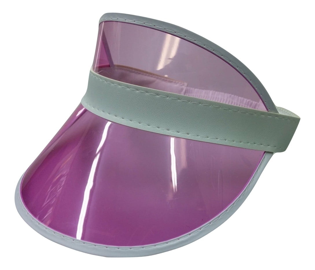 JUIOKK Kids Visor Hats,PVC Clear Outdoor UV Protection Sun Cap-Candy Color